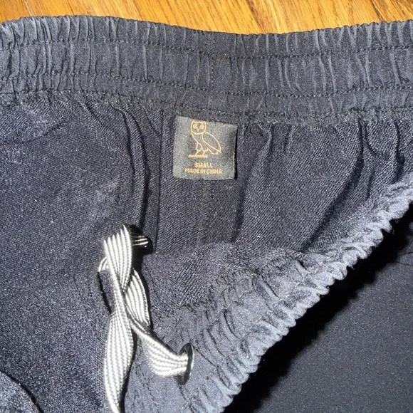 OVO Black Sweatpants with Owl Emblem S